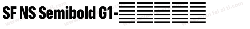 SF NS Semibold G1字体转换